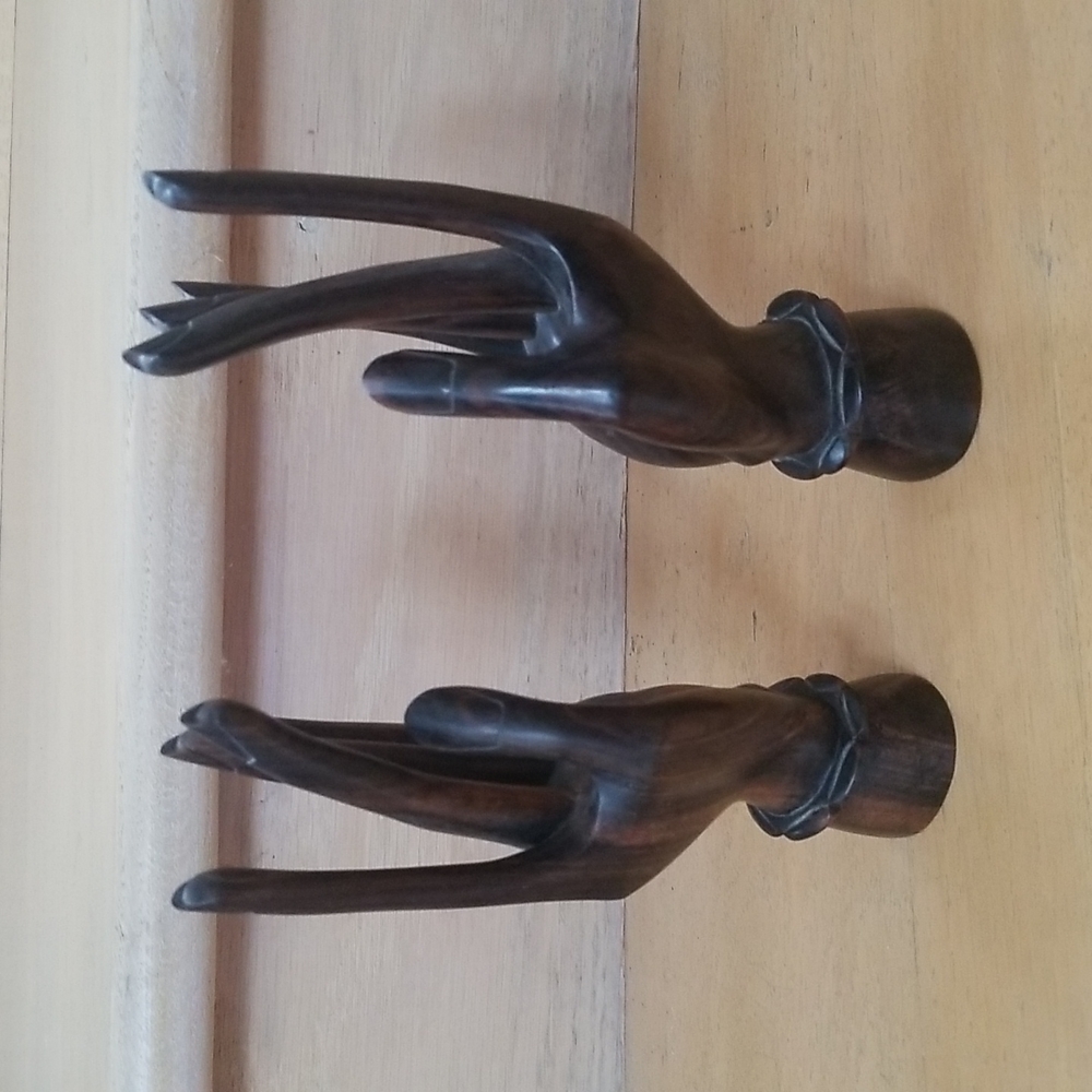 Bali Indonesia Buddha Mudra Hand Carved Coromandel Wood Hands